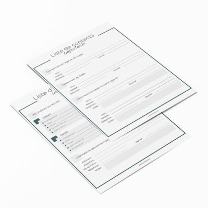 Liste infos voyage