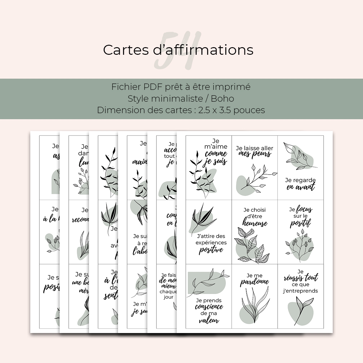 Cartes d'affirmations de soi - Espace Melri
